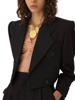 Chloe - Black Notched Lapel Blazer (XXS)