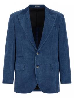 Brunello Cucinelli - Blue Peaked Lapel Blazer (36)