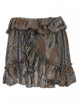 Saint Laurent - Multicolour All Over Print Skirt (28)