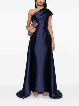 SOLACE London - Navy Blue Alba Maxi Dress (M)