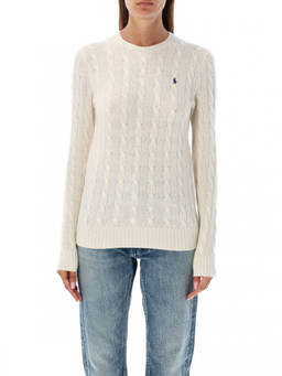 POLO RALPH LAUREN - White Cable-Knit Sweater