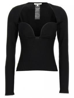 Nensi Dojaka - Black Bustier Top