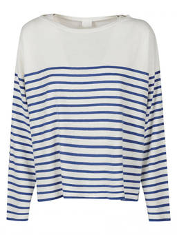 Ct Plage - Blue Striped Pattern Sweater (L)