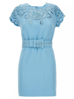 Ermanno Scervino - Light Blue Abito Pizzo