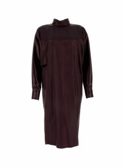 Ferragamo - Maroon Satin Dress (M)