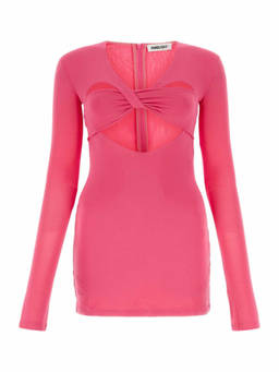 Ambush - Fuchsia Stretch Viscose Mini Dress