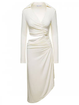 OFF-WHITE - White Midi Dress (S)
