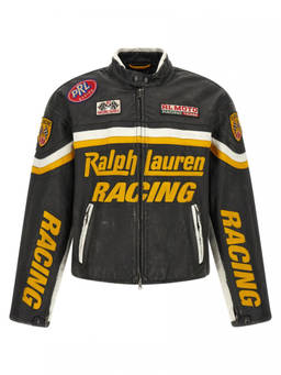 POLO RALPH LAUREN - Black Graphic Band Collar Jacket