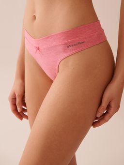 La Vie En Rose - Cotton Thong Panty Pink