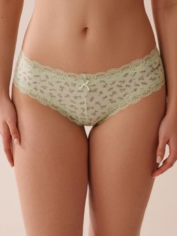 La Vie En Rose - Super Soft Lace Trim Cheeky Panty Green