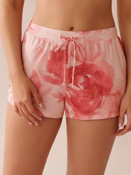 La Vie En Rose - Recycled Fibers Floral Shorts Pink