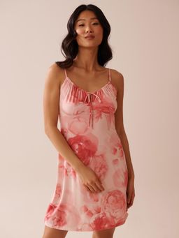 La Vie En Rose - Recycled Fibers Floral Nighty Pink