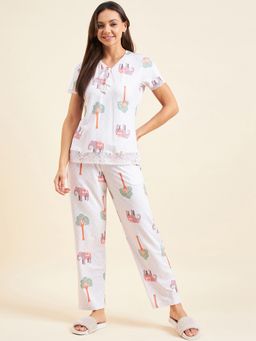Sweet Dreams - Women Printed Pyjama With Top