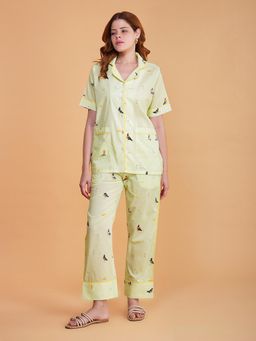 Noite Luxe - Birdie Brunch Cotton Pyjama & Shirt