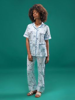 Noite Luxe - Twilight Bows Cotton Pyjama & Shirt