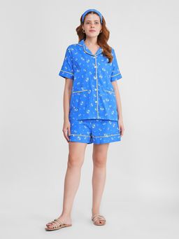 Noite Luxe - Lucky Charm Cotton Shorts With Shirt