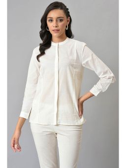 W - White Solid Shirt