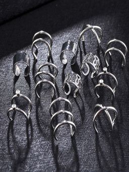 Jewels Galaxy - Women Silver Plated Ear Cuffs