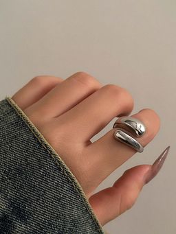 Jewels Galaxy - Women Latest Style Silver Plated Adjustable Finger Ring