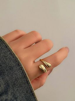 Jewels Galaxy - Women Latest Style Gold Plated Adjustable Finger Ring