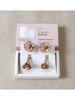 Akiiko - Gold Ruffled Flower Rakhi