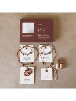 Akiiko - Brown Divine Charm Rakhi Set