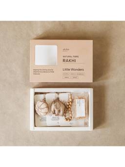 Akiiko - Beige Little Champs Rakhi Set