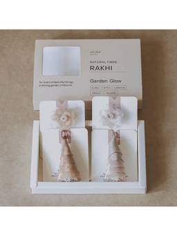 Akiiko - Gold Moonstone Shine Rakhi Set
