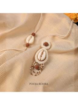 Label Pooja Rohra - Ivory Rudra Kaudi Lumba Set