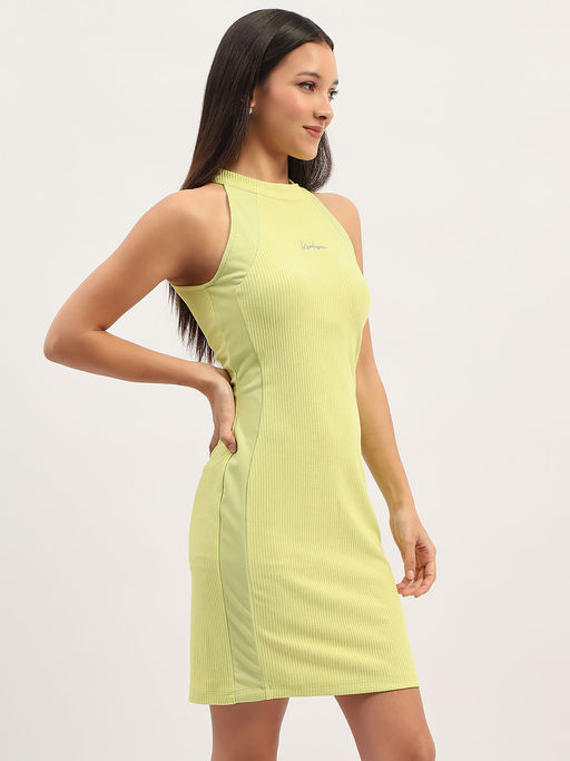 blue dress for baby girl POPPIN Neon Green or Yellow BodyCon Dress – POPPIN Chic Apparel main image 0