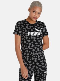 Puma - Ess Animal Aop Womens Black T-shirt
