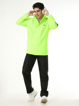 ZEEL - Mens Green and Black Waterproof Raincoat with Pant (Set of 2)