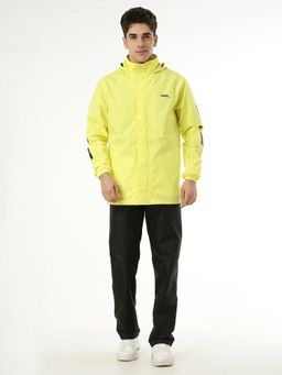 ZEEL - Mens Yellow and Black Waterproof Raincoat with Pant (Set of 2)