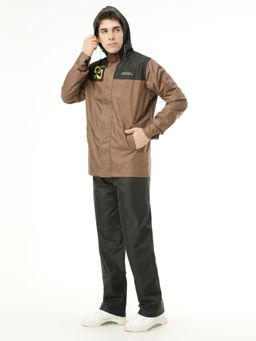 ZEEL - Classic Brown and Black Raincoat with Pant (Set of 2)