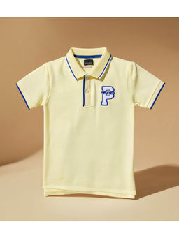 Purple United Kids - Boys Yellow Soft Cotton Blend Casual Polo T-Shirt