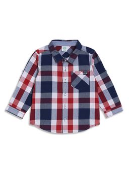 MINI KLUB - Red and Blue Cotton Full Sleeves Checks Shirt
