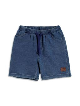 MINI KLUB - Blue Cotton Solid Shorts