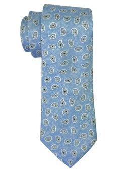 The Tie Hub - Sky Blue Classic Paisley Silk Neck Tie For Men