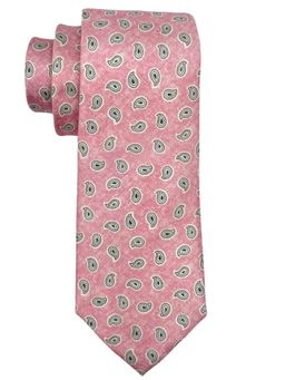 The Tie Hub - Pink and Blue Paisley Silk Neck Tie For Men