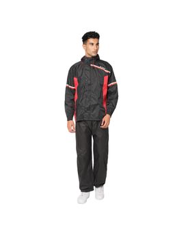 Citizen - Men Black Reversible Colorblock Raincoat with Pant
