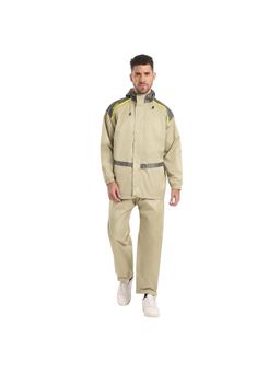 Citizen - Men Khaki Reversible Solid Raincoat with Pant