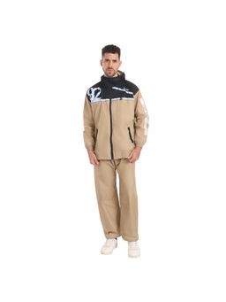 Citizen - Men Beige Reversible Printed Raincoat with Pant