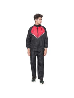 Citizen - Men Black Reversible Solid Raincoat with Pant