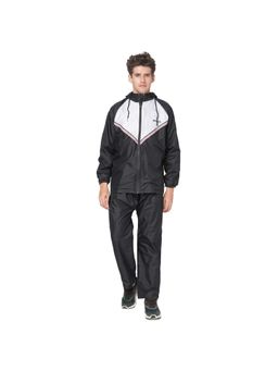 Citizen - Men Black Reversible Solid Raincoat with Pant