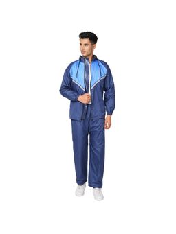 Citizen - Men Navy Blue Reversible Solid Raincoat with Pant