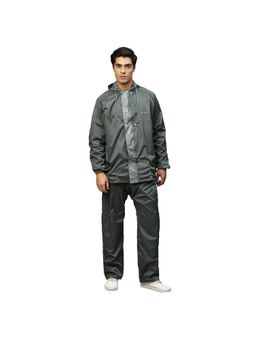 Citizen - Men Grey Denim Solid Raincoat with Pant