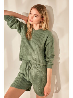 Trendyol - Mint Short Knit Set 2