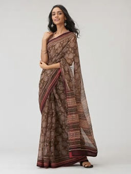 Fabindia - Cotton Silk Hand Block Print Sari