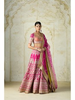 Gopi Vaid - Hazrat Embroidered Stitched Blouse with Lehenga & Dupatta