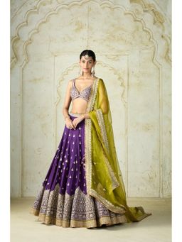 Gopi Vaid - Sehrish Embroidered Stitched Blouse with Lehenga & Dupatta